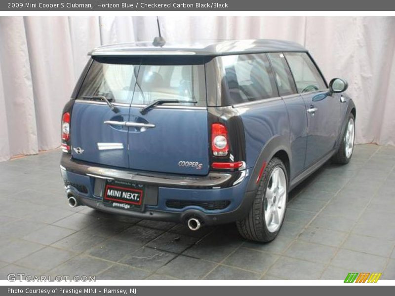 Horizon Blue / Checkered Carbon Black/Black 2009 Mini Cooper S Clubman