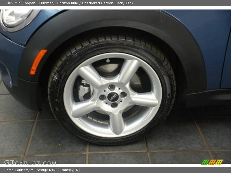 Horizon Blue / Checkered Carbon Black/Black 2009 Mini Cooper S Clubman