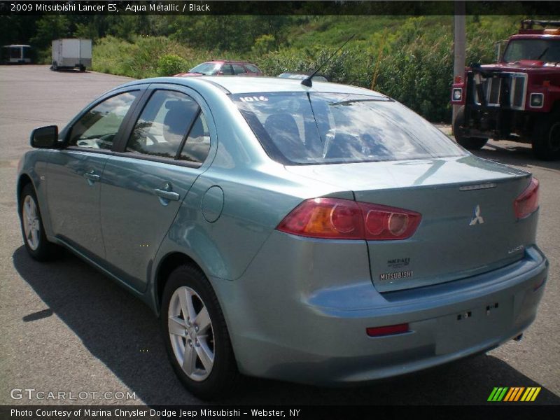 Aqua Metallic / Black 2009 Mitsubishi Lancer ES