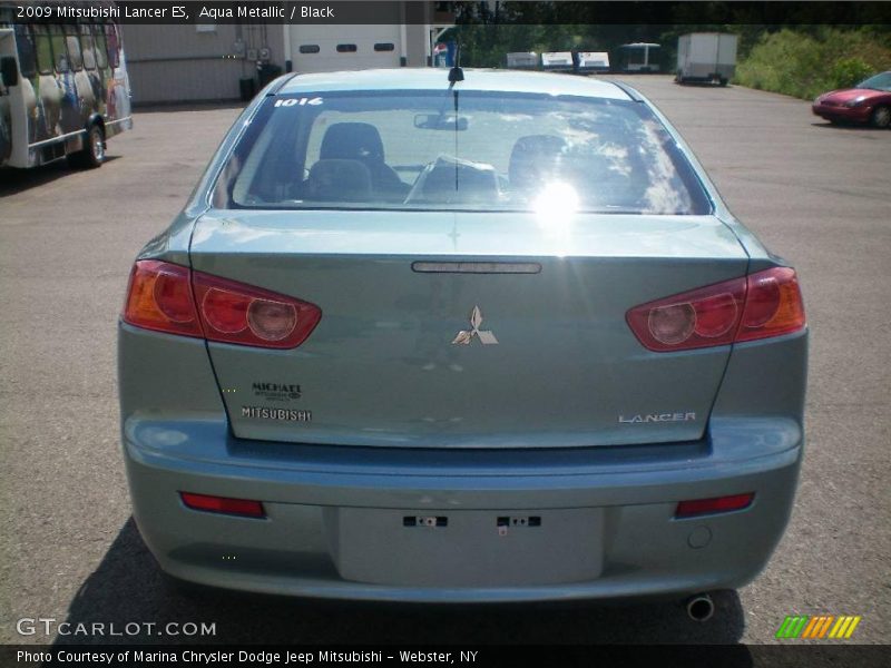 Aqua Metallic / Black 2009 Mitsubishi Lancer ES