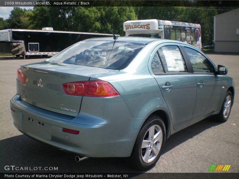 Aqua Metallic / Black 2009 Mitsubishi Lancer ES