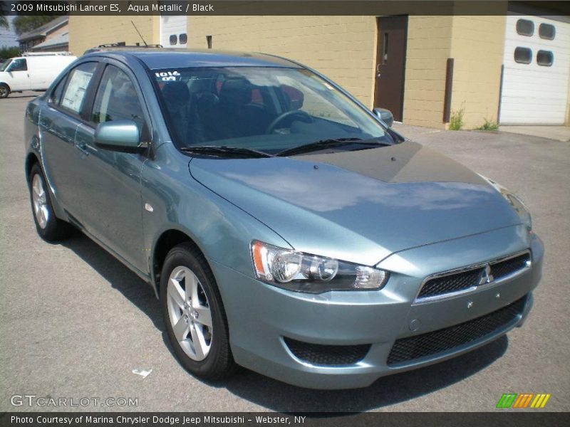 Aqua Metallic / Black 2009 Mitsubishi Lancer ES