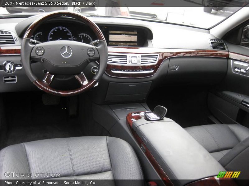 Black / Black 2007 Mercedes-Benz S 550 Sedan
