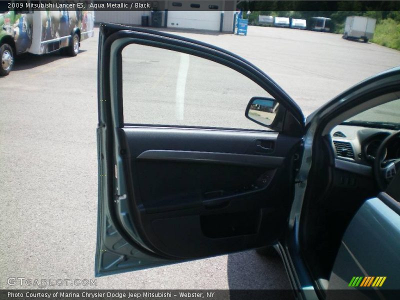 Aqua Metallic / Black 2009 Mitsubishi Lancer ES