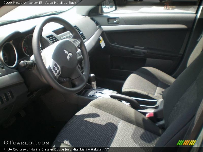 Aqua Metallic / Black 2009 Mitsubishi Lancer ES