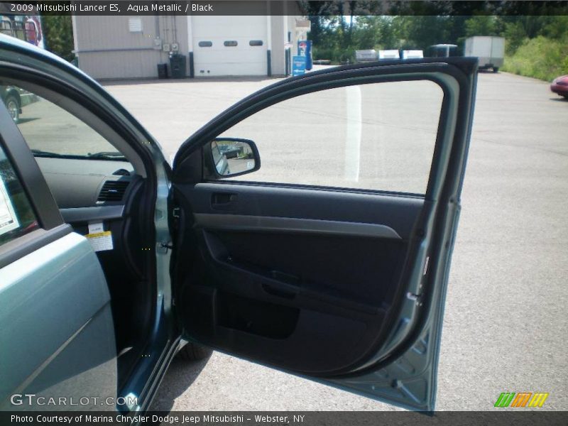 Aqua Metallic / Black 2009 Mitsubishi Lancer ES
