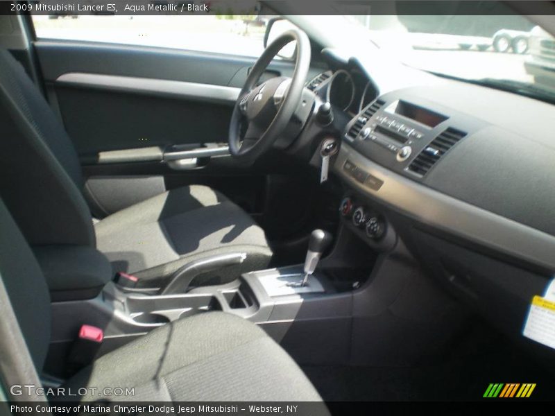 Aqua Metallic / Black 2009 Mitsubishi Lancer ES
