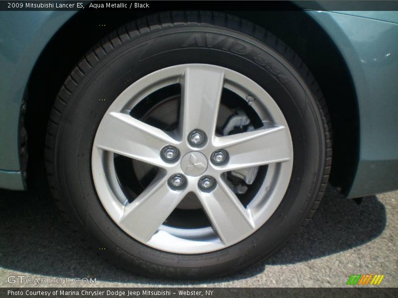 Aqua Metallic / Black 2009 Mitsubishi Lancer ES
