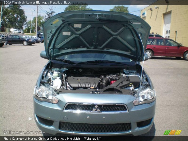Aqua Metallic / Black 2009 Mitsubishi Lancer ES