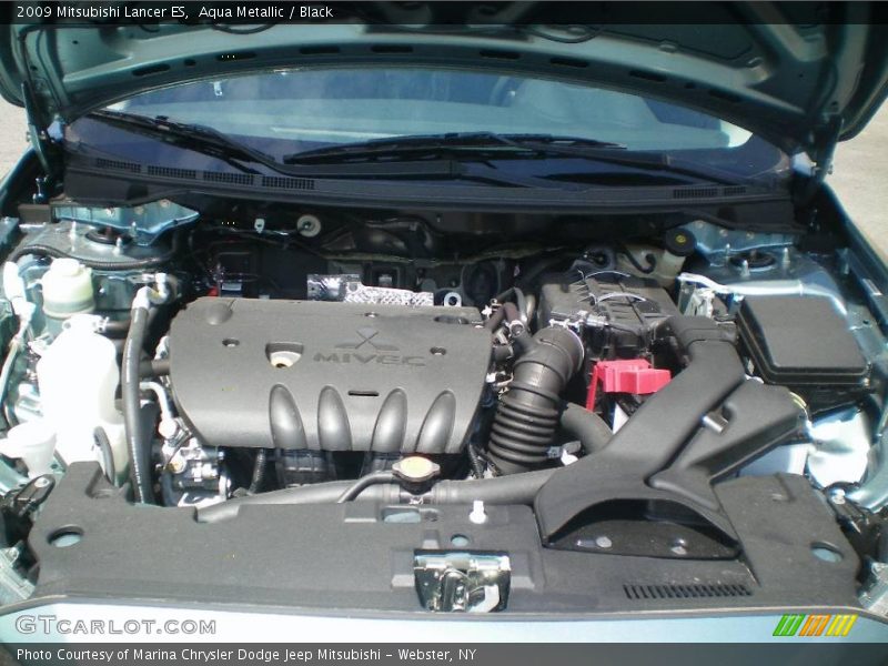 Aqua Metallic / Black 2009 Mitsubishi Lancer ES