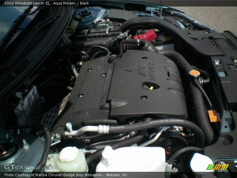 Aqua Metallic / Black 2009 Mitsubishi Lancer ES