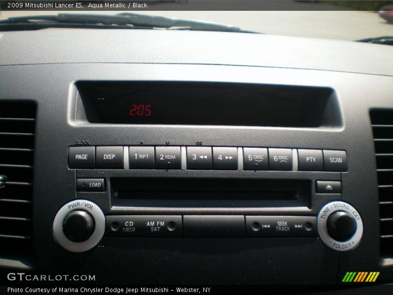 Aqua Metallic / Black 2009 Mitsubishi Lancer ES