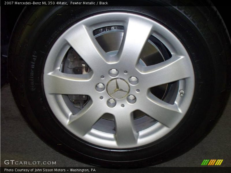Pewter Metallic / Black 2007 Mercedes-Benz ML 350 4Matic