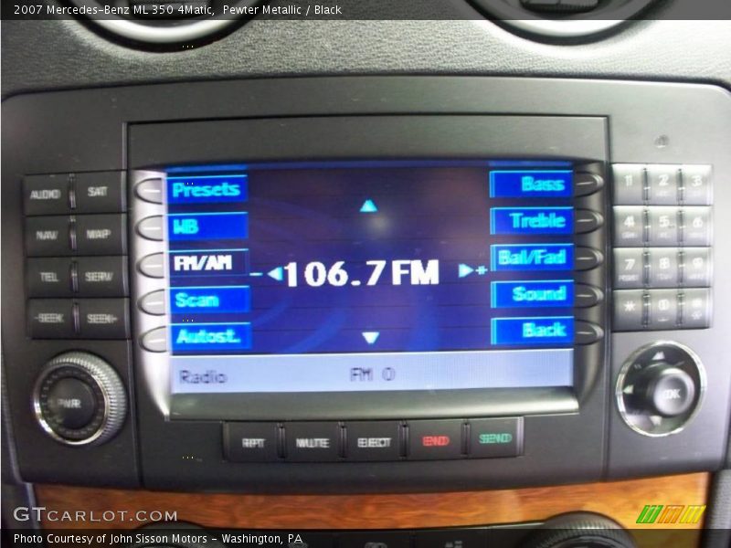 Pewter Metallic / Black 2007 Mercedes-Benz ML 350 4Matic