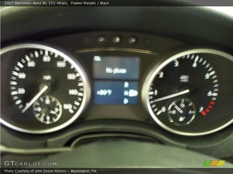 Pewter Metallic / Black 2007 Mercedes-Benz ML 350 4Matic