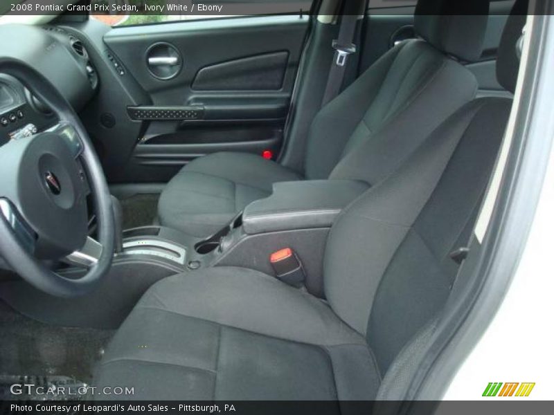 Ivory White / Ebony 2008 Pontiac Grand Prix Sedan