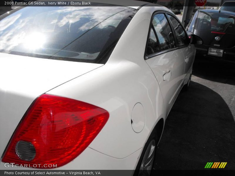 Ivory White / Ebony Black 2008 Pontiac G6 Sedan