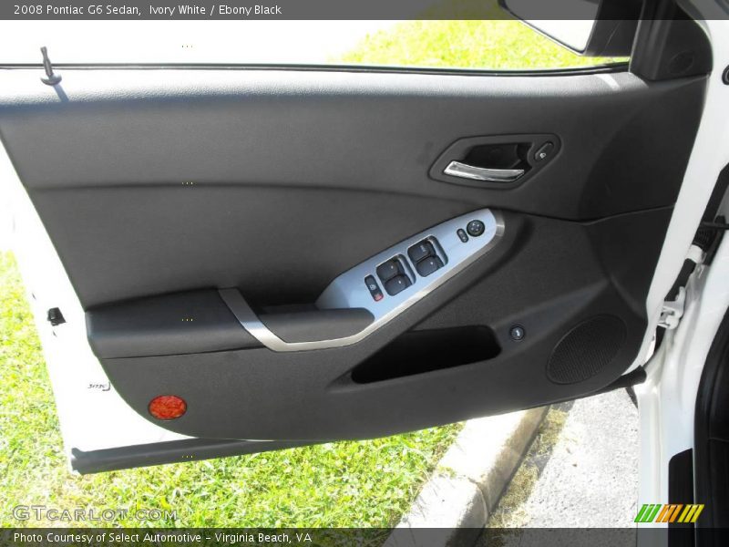 Ivory White / Ebony Black 2008 Pontiac G6 Sedan