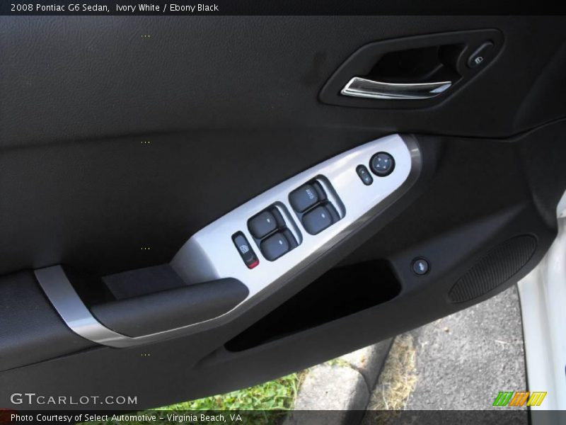Ivory White / Ebony Black 2008 Pontiac G6 Sedan