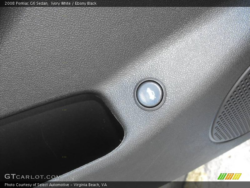 Ivory White / Ebony Black 2008 Pontiac G6 Sedan