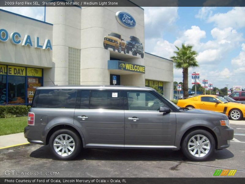 Sterling Grey Metallic / Medium Light Stone 2009 Ford Flex SEL