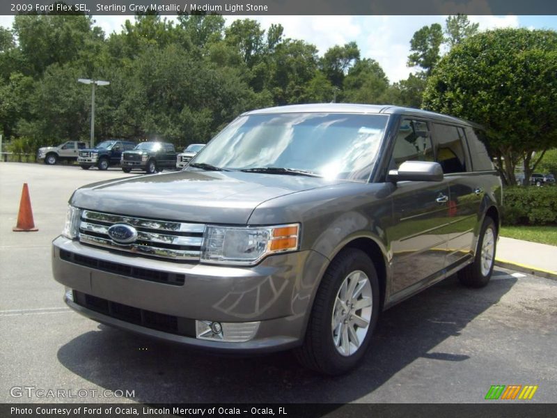Sterling Grey Metallic / Medium Light Stone 2009 Ford Flex SEL