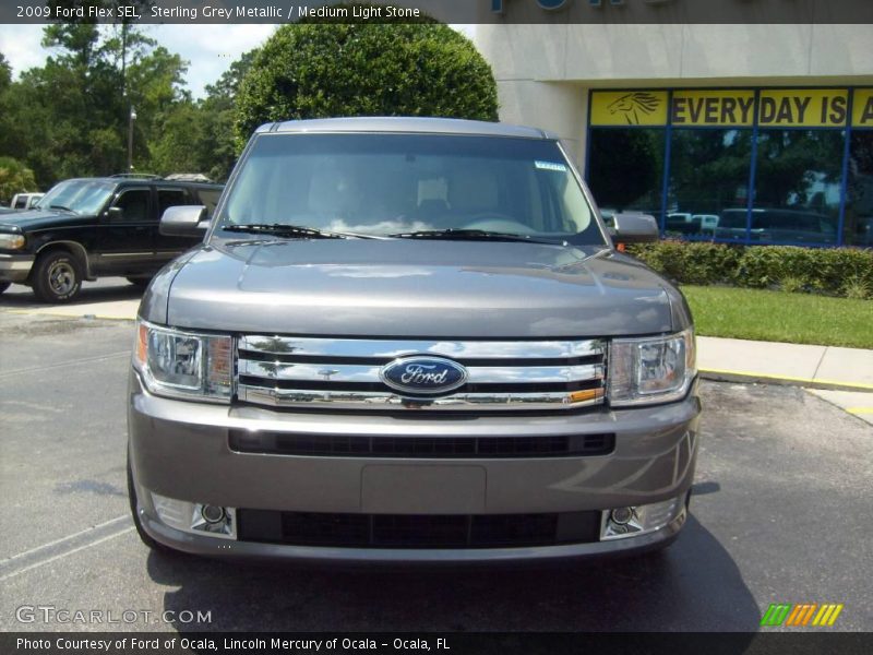 Sterling Grey Metallic / Medium Light Stone 2009 Ford Flex SEL