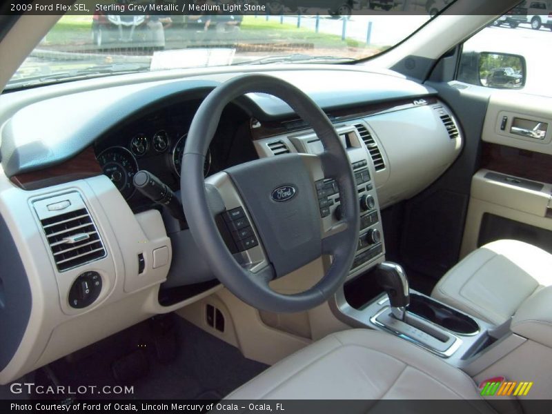 Sterling Grey Metallic / Medium Light Stone 2009 Ford Flex SEL