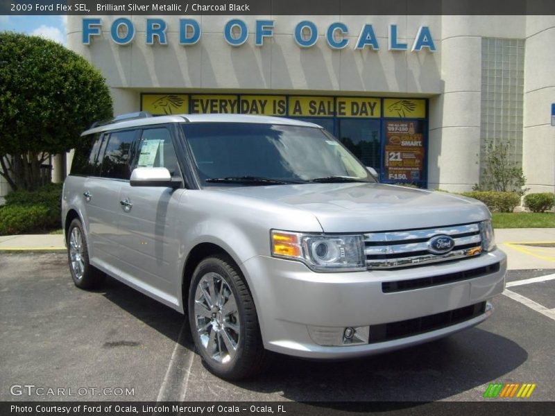 Brilliant Silver Metallic / Charcoal Black 2009 Ford Flex SEL