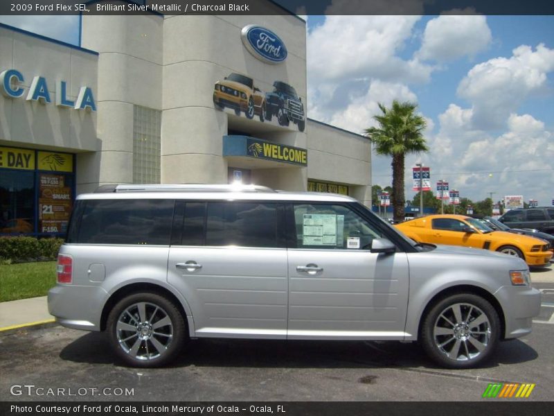 Brilliant Silver Metallic / Charcoal Black 2009 Ford Flex SEL