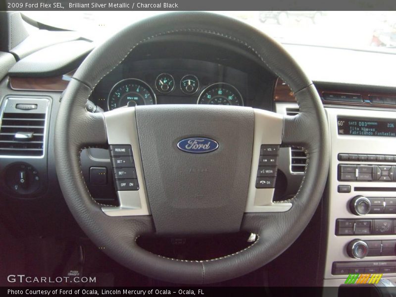 Brilliant Silver Metallic / Charcoal Black 2009 Ford Flex SEL