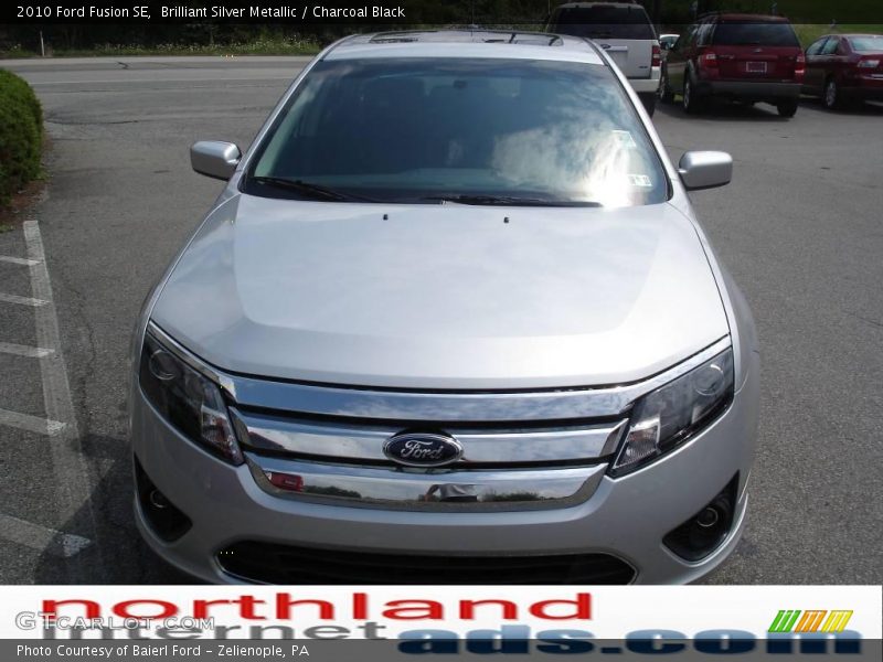 Brilliant Silver Metallic / Charcoal Black 2010 Ford Fusion SE