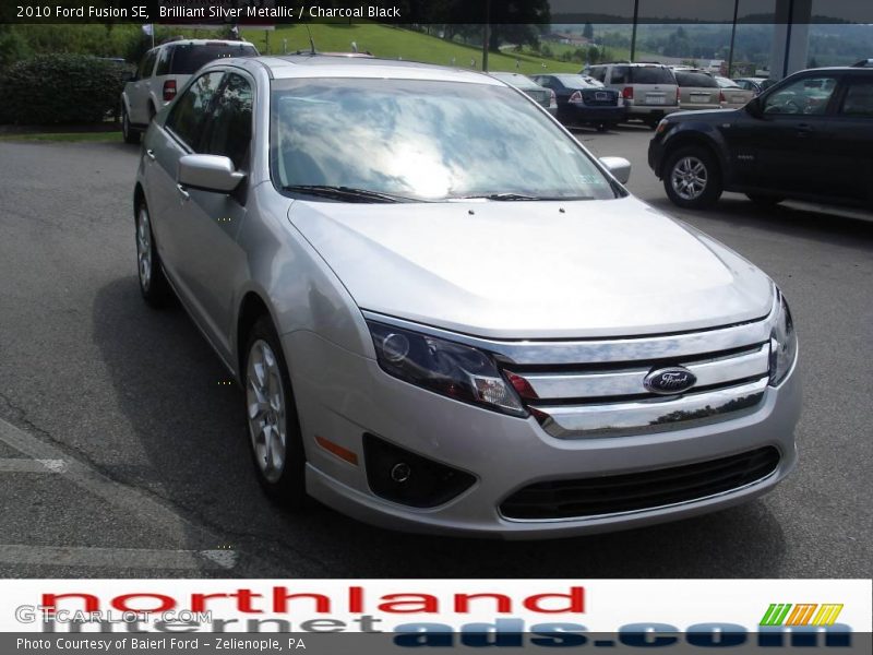 Brilliant Silver Metallic / Charcoal Black 2010 Ford Fusion SE