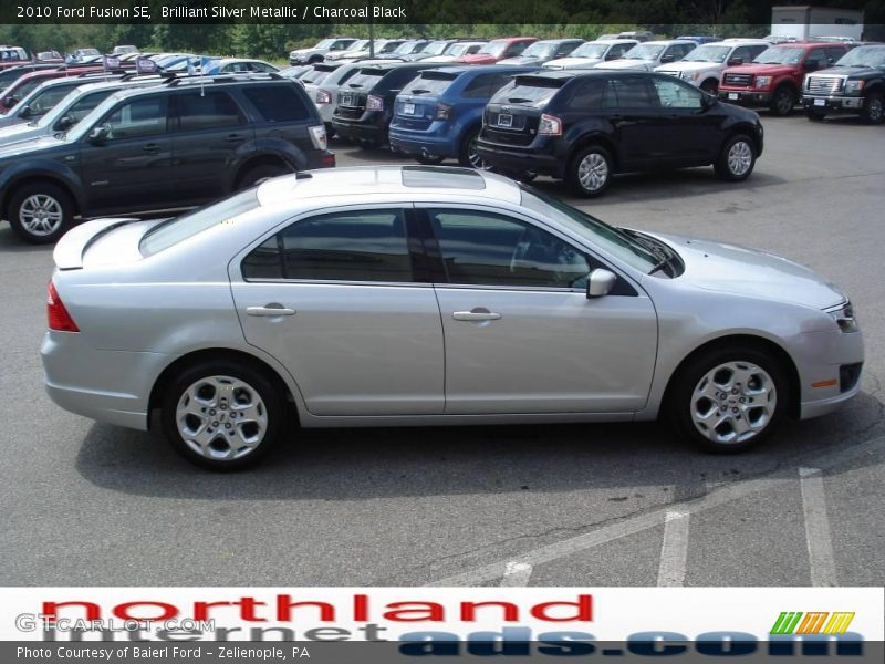 Brilliant Silver Metallic / Charcoal Black 2010 Ford Fusion SE