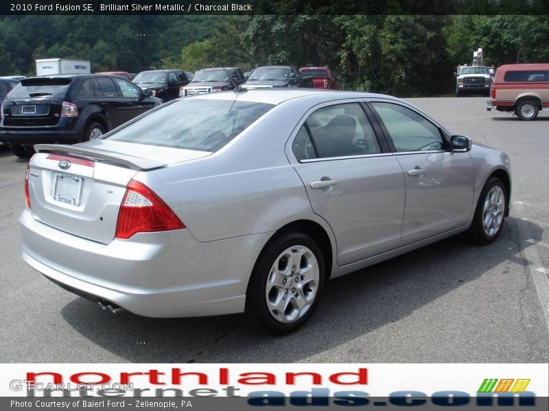 Brilliant Silver Metallic / Charcoal Black 2010 Ford Fusion SE