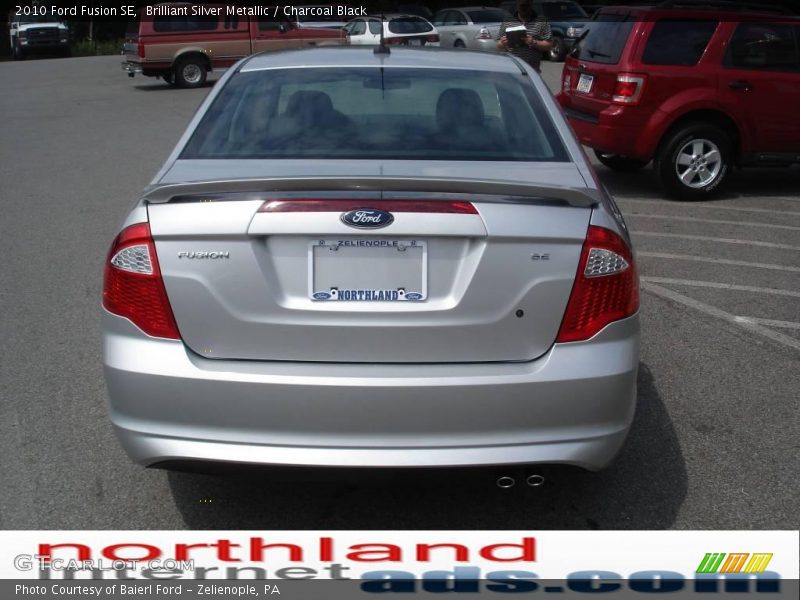 Brilliant Silver Metallic / Charcoal Black 2010 Ford Fusion SE