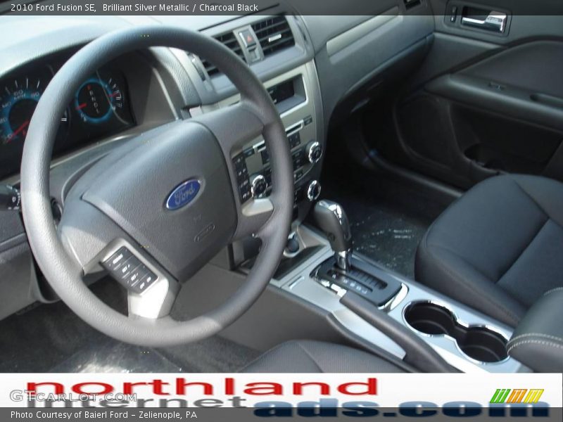 Brilliant Silver Metallic / Charcoal Black 2010 Ford Fusion SE
