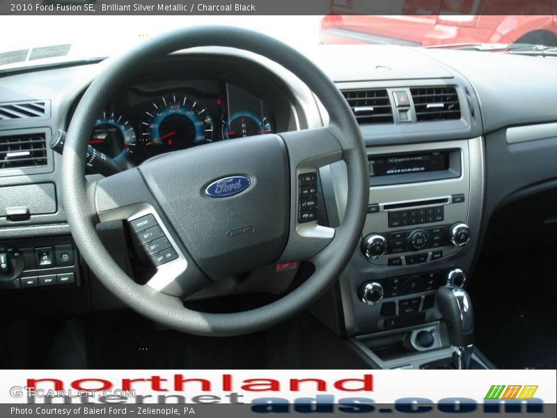 Brilliant Silver Metallic / Charcoal Black 2010 Ford Fusion SE
