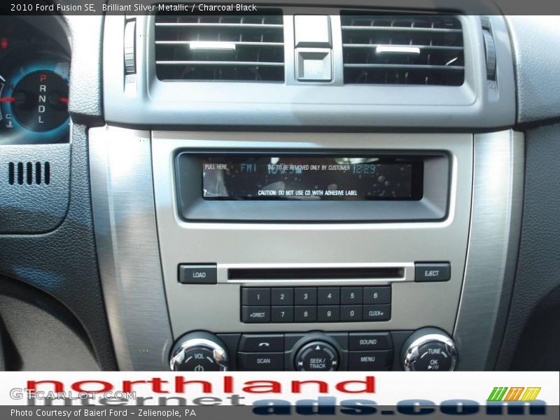 Brilliant Silver Metallic / Charcoal Black 2010 Ford Fusion SE