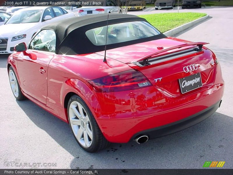 Brilliant Red / Black 2008 Audi TT 3.2 quattro Roadster