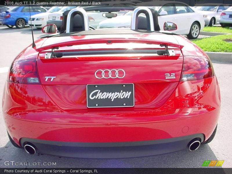 Brilliant Red / Black 2008 Audi TT 3.2 quattro Roadster