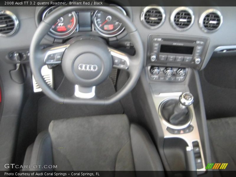 Brilliant Red / Black 2008 Audi TT 3.2 quattro Roadster