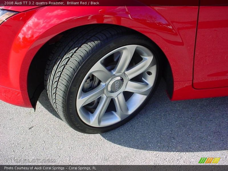 Brilliant Red / Black 2008 Audi TT 3.2 quattro Roadster