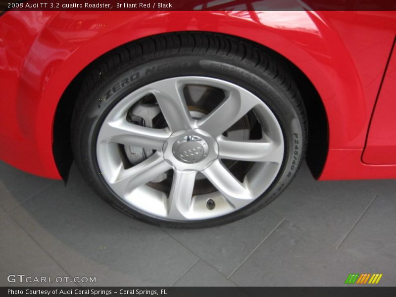 Brilliant Red / Black 2008 Audi TT 3.2 quattro Roadster