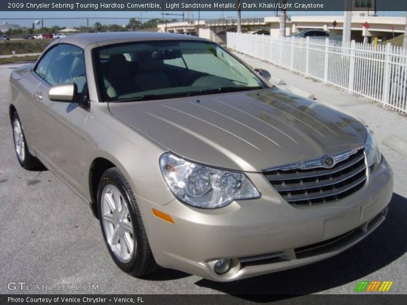 Light Sandstone Metallic / Dark Khaki/Light Graystone 2009 Chrysler Sebring Touring Hardtop Convertible