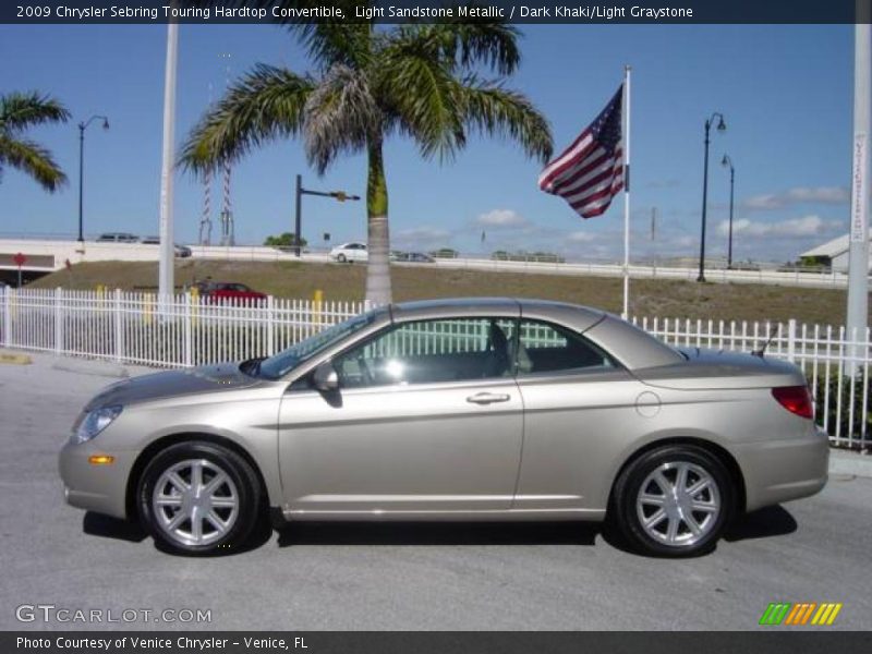 Light Sandstone Metallic / Dark Khaki/Light Graystone 2009 Chrysler Sebring Touring Hardtop Convertible