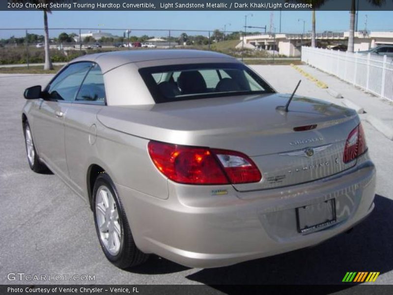 Light Sandstone Metallic / Dark Khaki/Light Graystone 2009 Chrysler Sebring Touring Hardtop Convertible