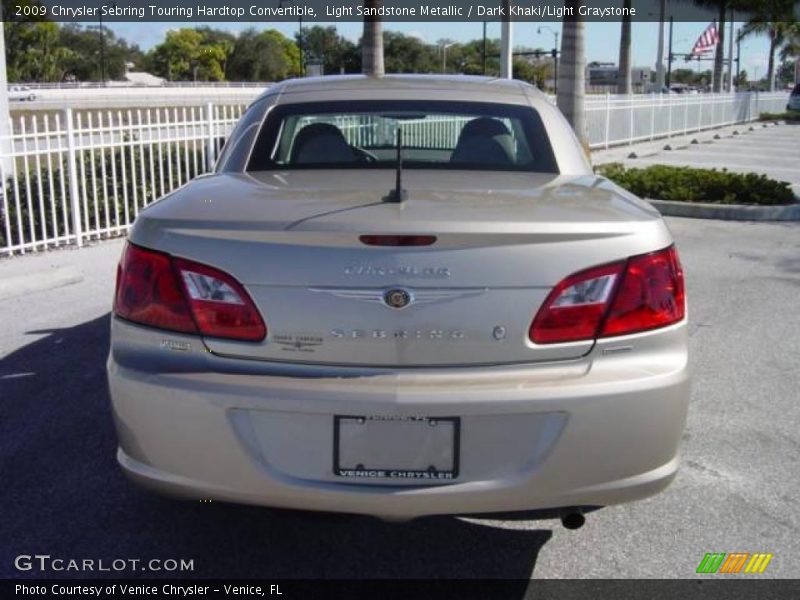 Light Sandstone Metallic / Dark Khaki/Light Graystone 2009 Chrysler Sebring Touring Hardtop Convertible