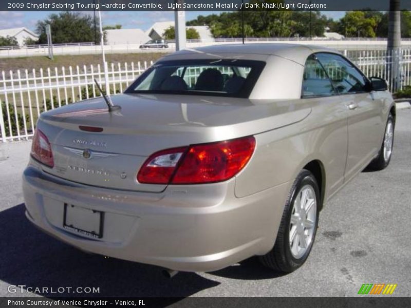 Light Sandstone Metallic / Dark Khaki/Light Graystone 2009 Chrysler Sebring Touring Hardtop Convertible