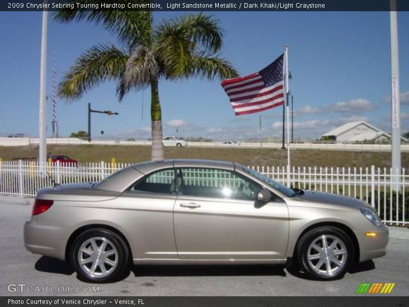 Light Sandstone Metallic / Dark Khaki/Light Graystone 2009 Chrysler Sebring Touring Hardtop Convertible